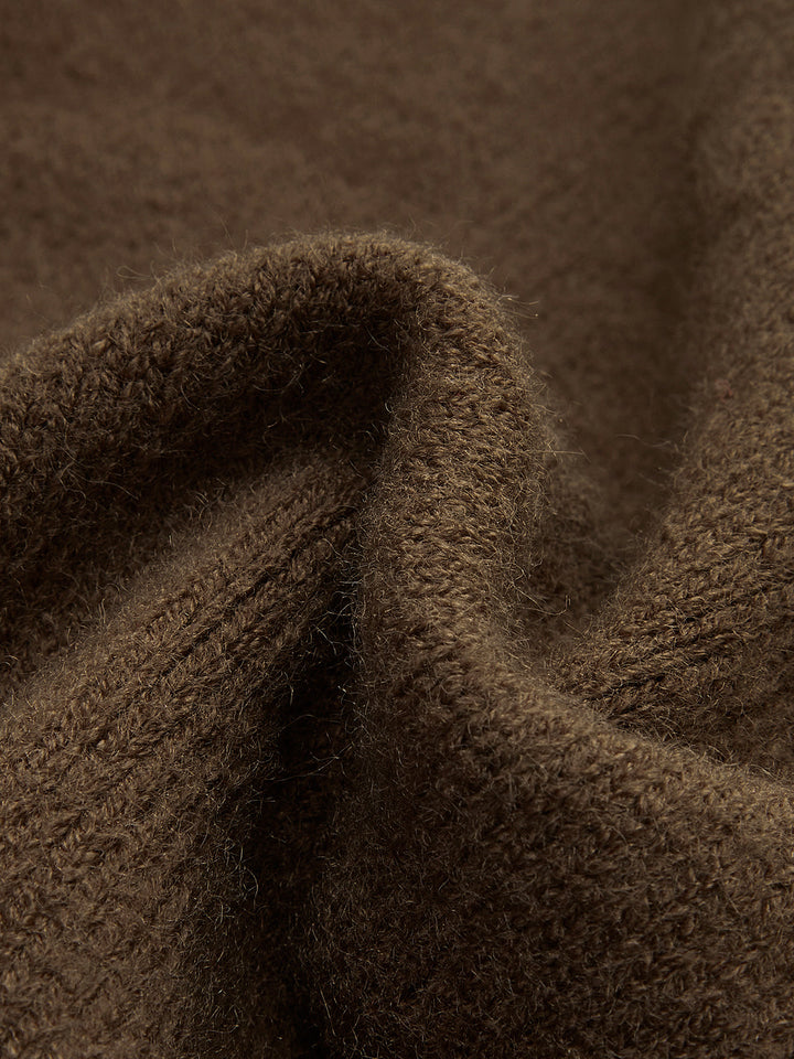 Haut en tricot à manches lanterne avec bordure en perles