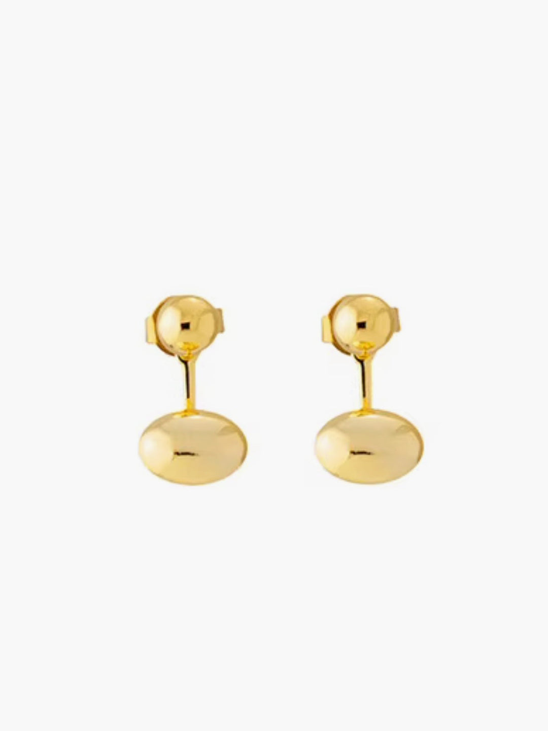 Boucles d'oreilles clous haricot ovale