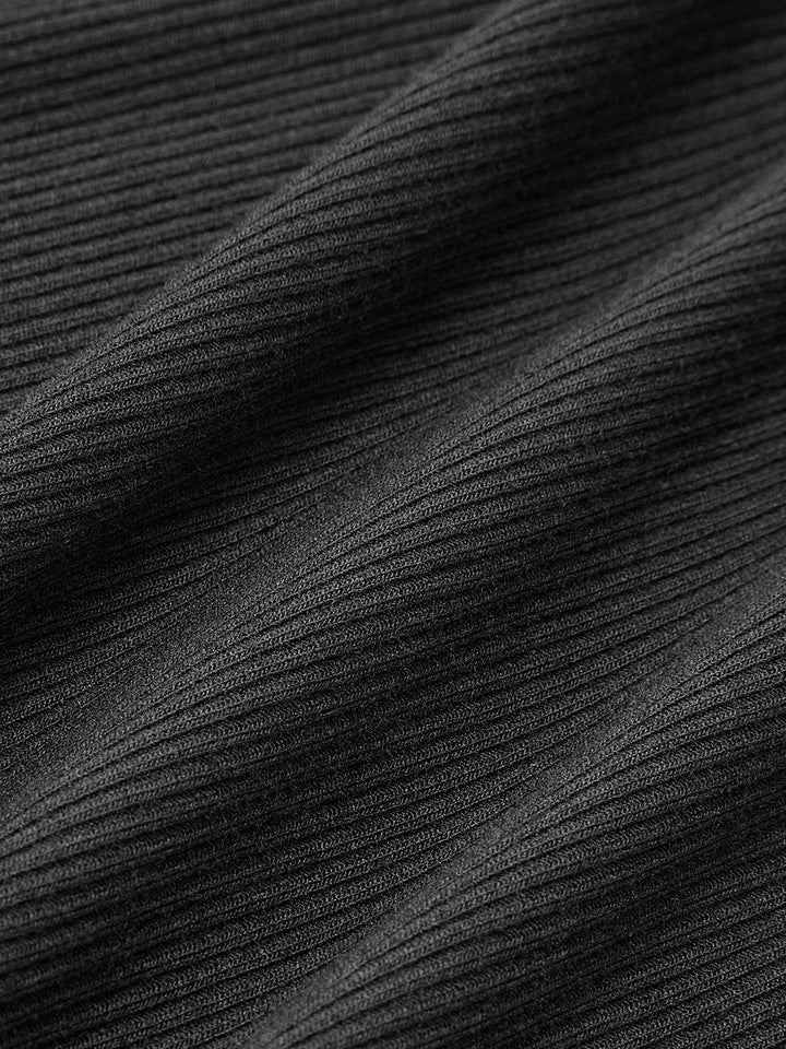 Robe Pull Maille Volantée Épaules Dégagées