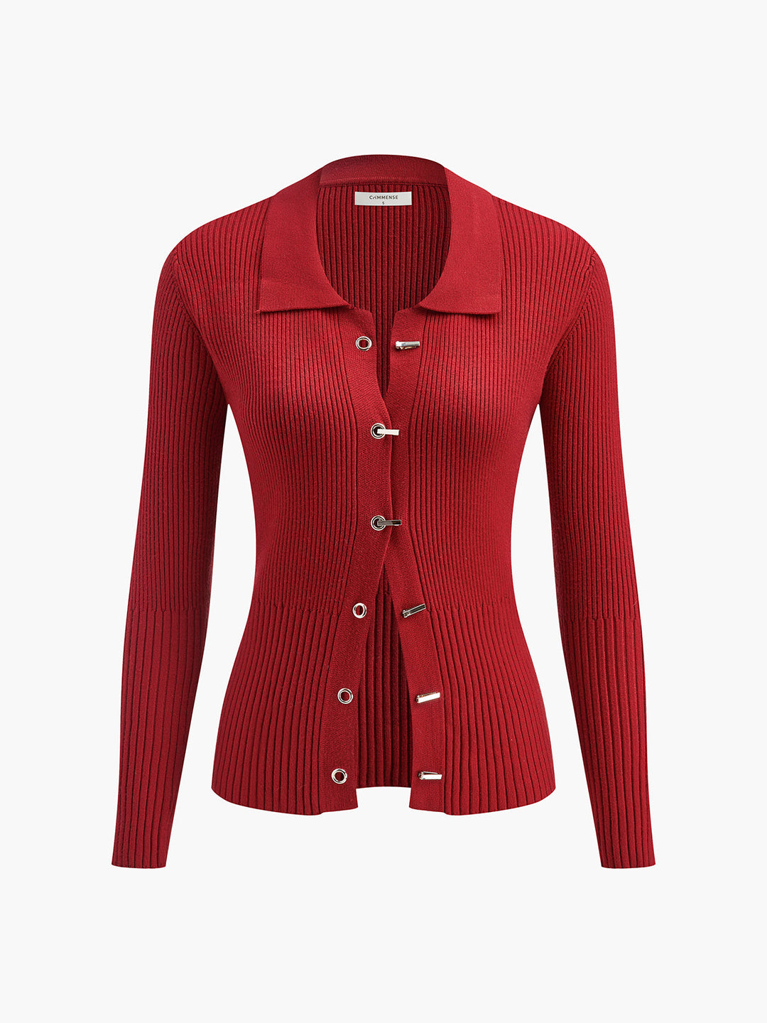 Cardigan Polo en Métal Nervuré