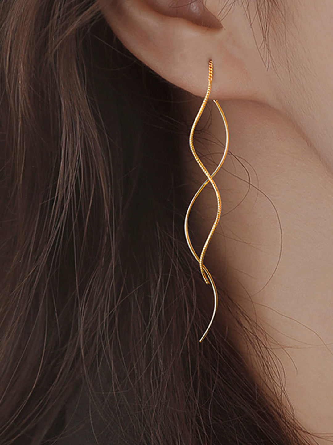 Boucles d'oreilles à pampilles en spirale