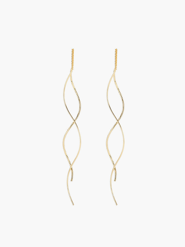 Boucles d'oreilles à pampilles en spirale