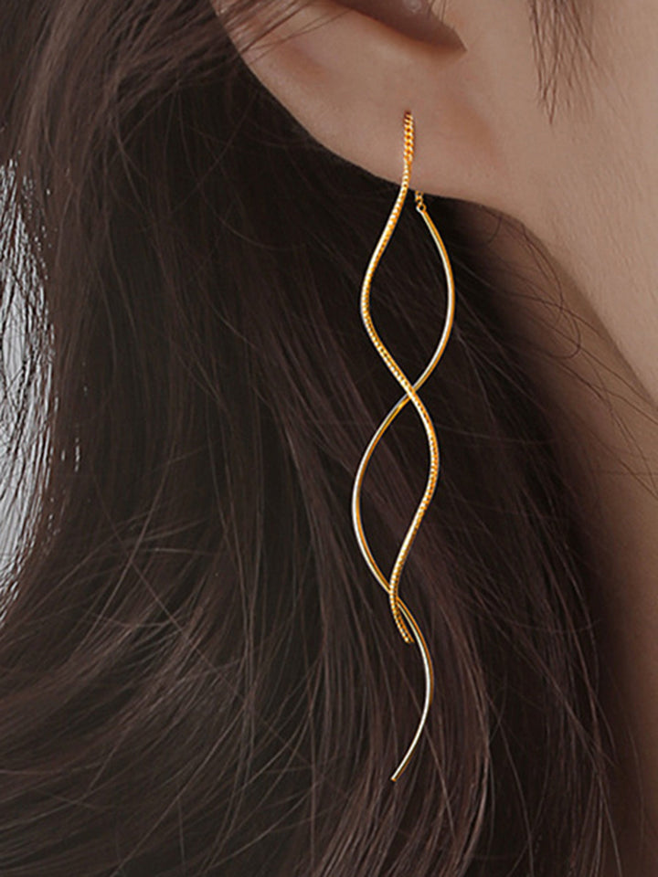 Boucles d'oreilles à pampilles en spirale