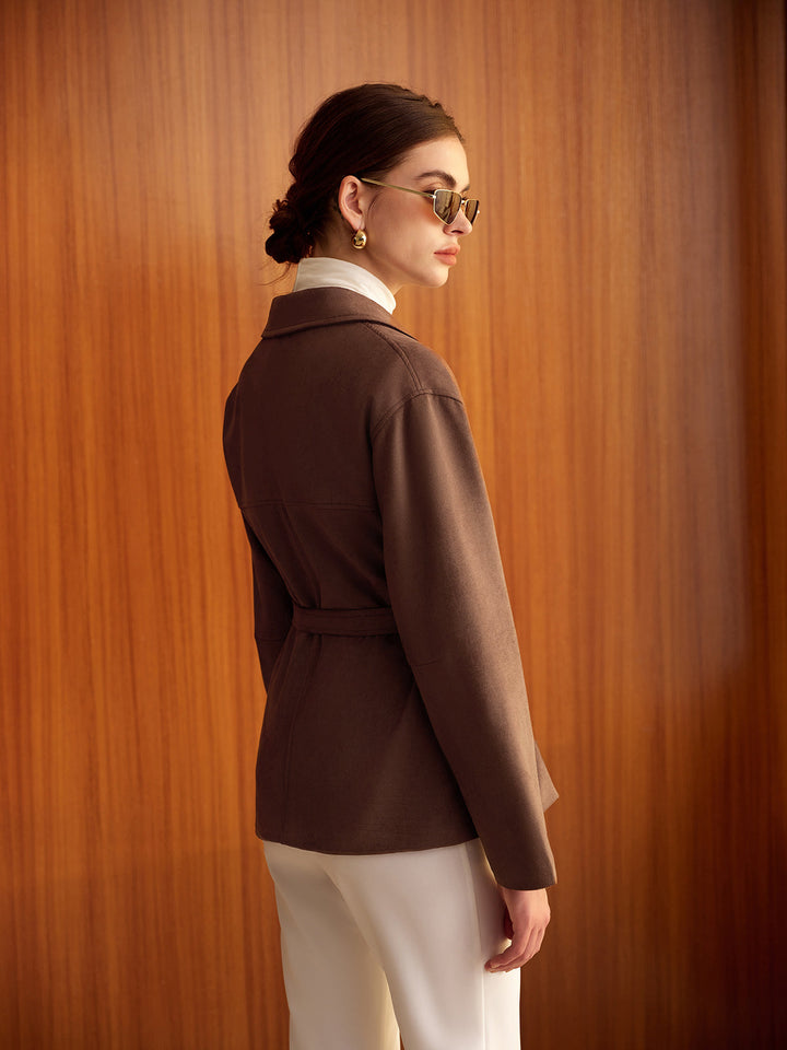 Veste Polo en Daim Ceinture Bohème