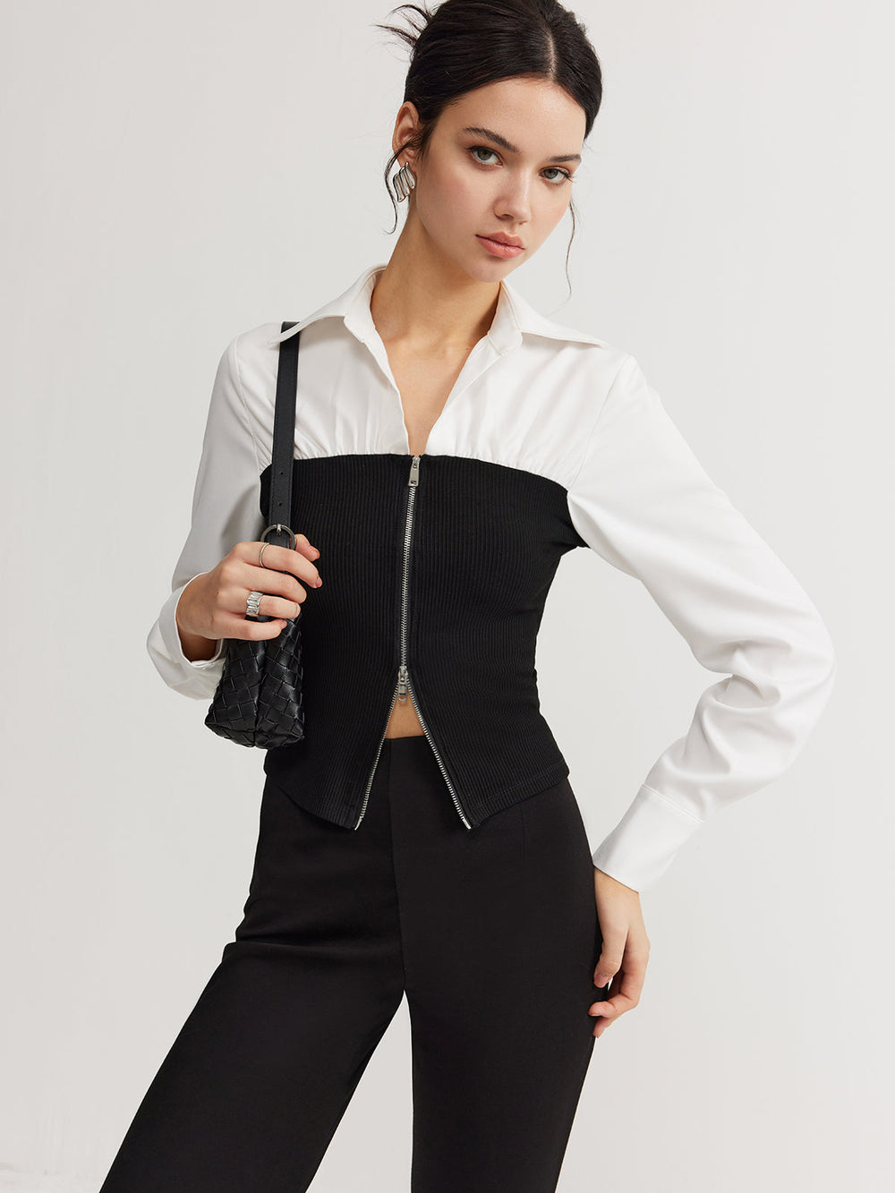 Polo Bicolore zippé