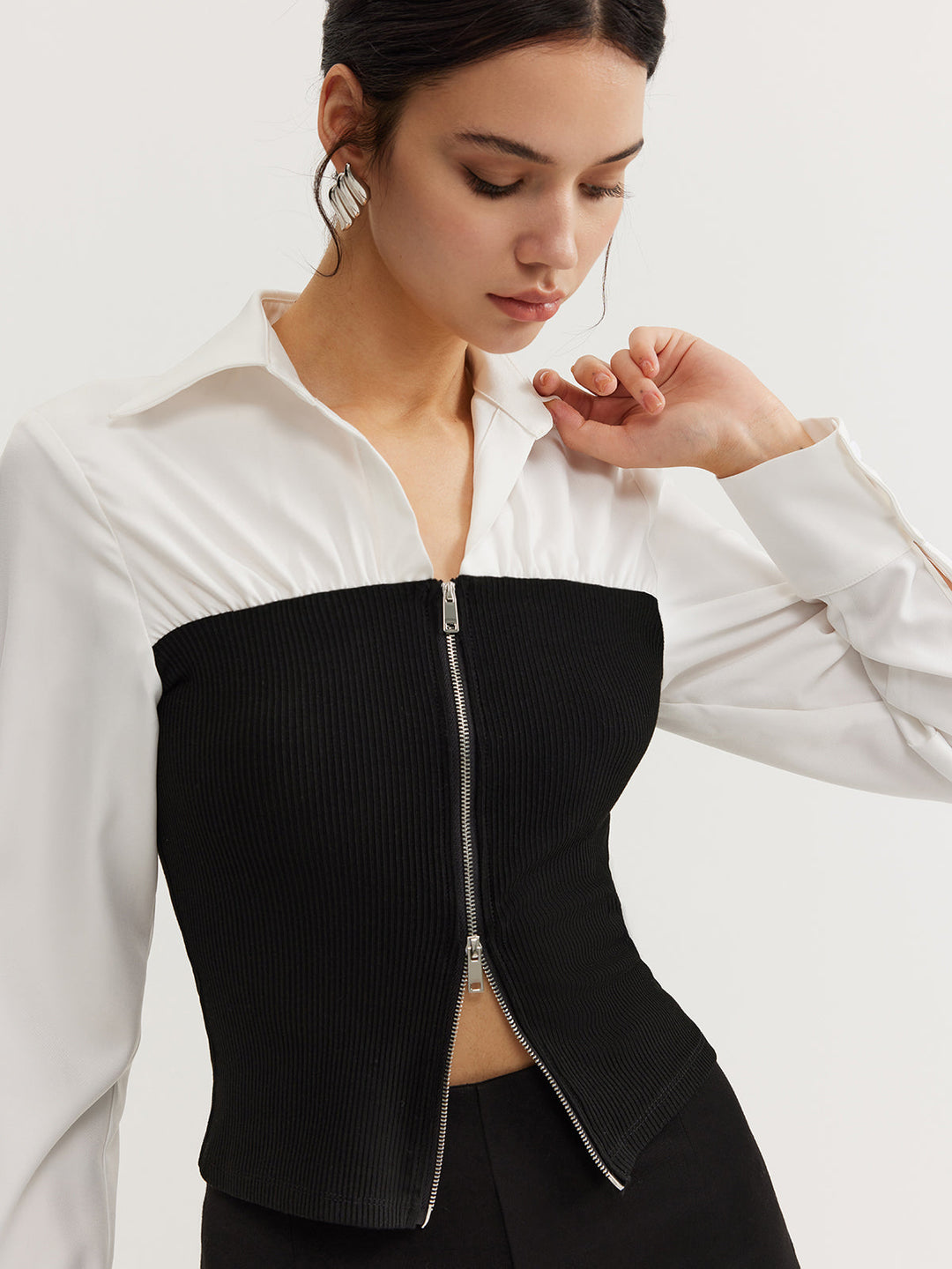 Polo Bicolore zippé
