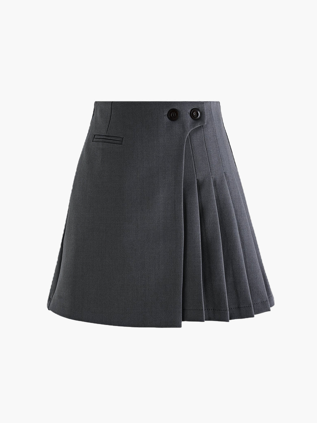 Jupe Plissée Boutonnée