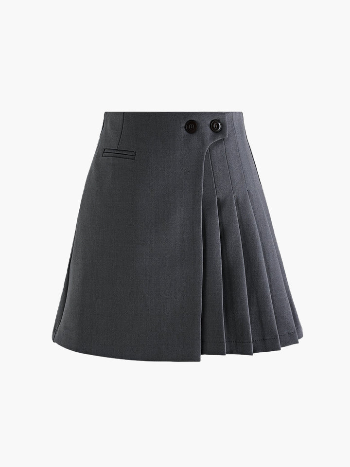 Jupe Plissée Boutonnée