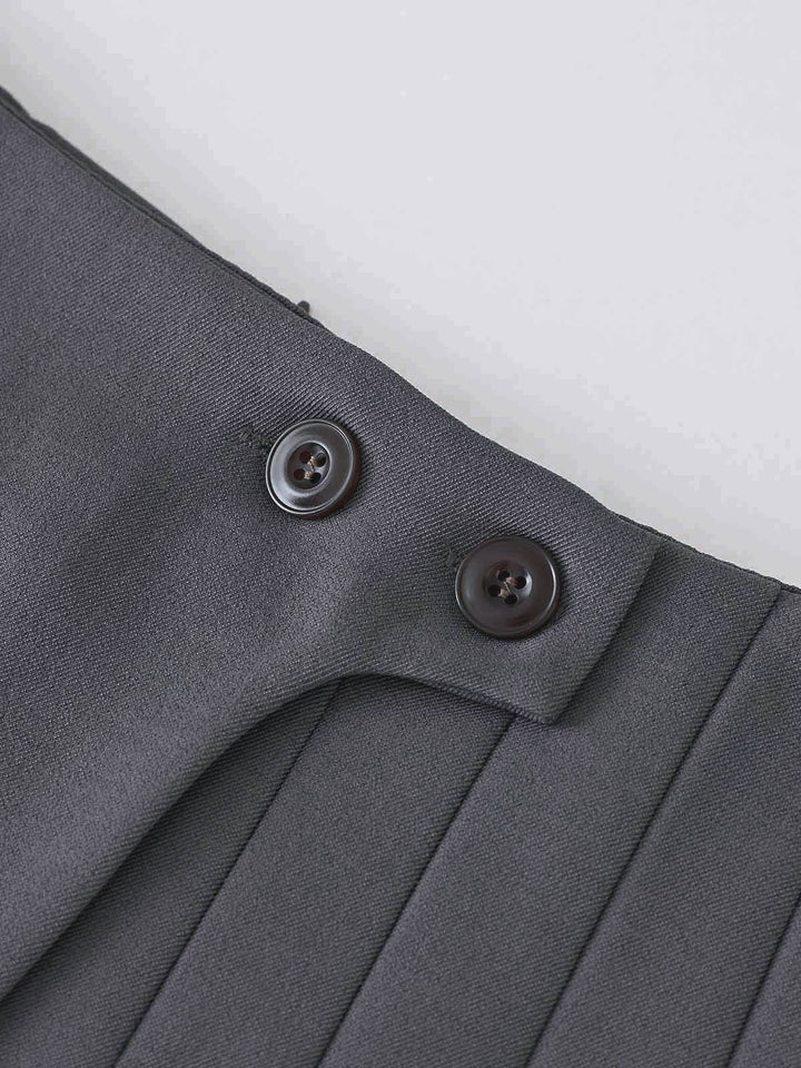Jupe Plissée Boutonnée