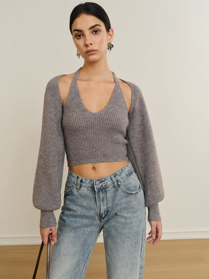 Pull Tricot Sweatsà Manches Chauve-souris