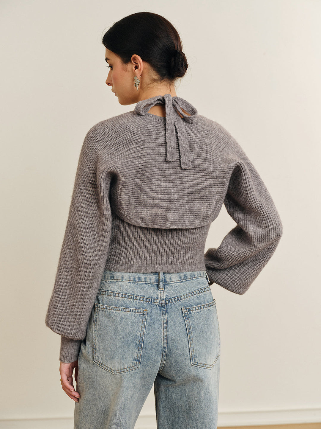 Pull Tricot Sweatsà Manches Chauve-souris