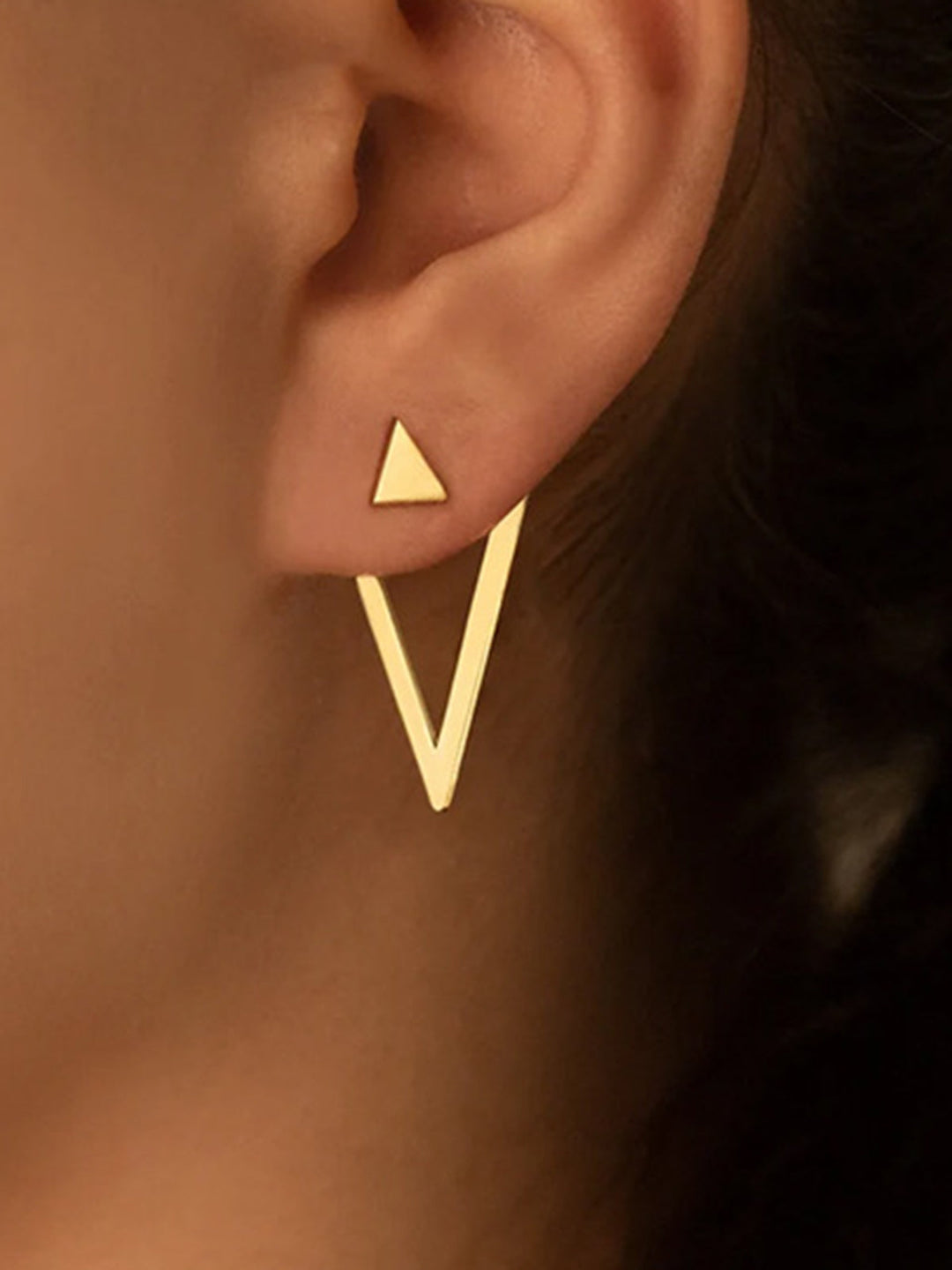 Boucles d'oreilles triangle détachables
