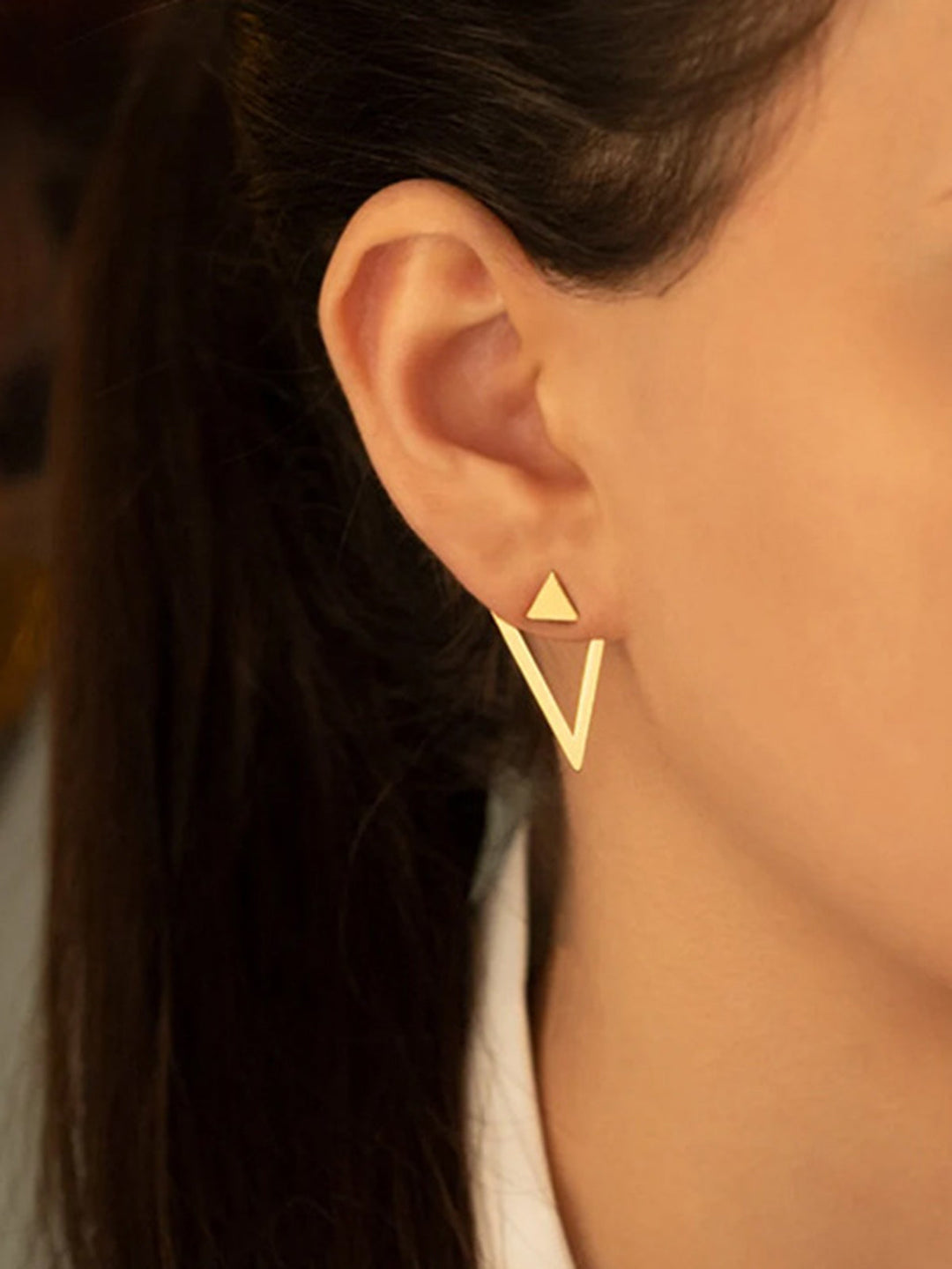 Boucles d'oreilles triangle détachables