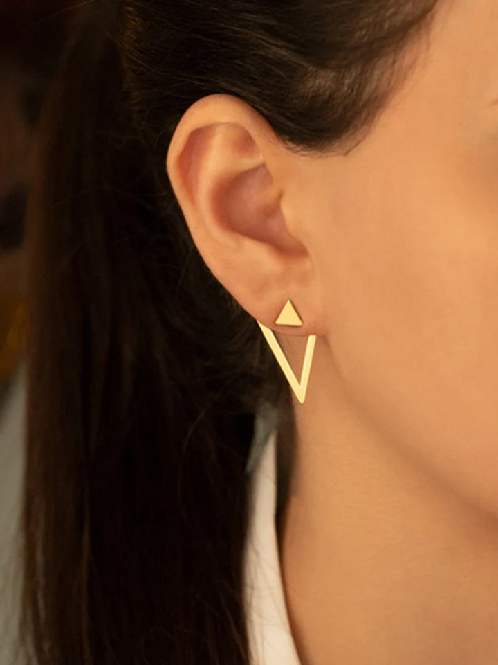 Boucles d'oreilles triangle détachables