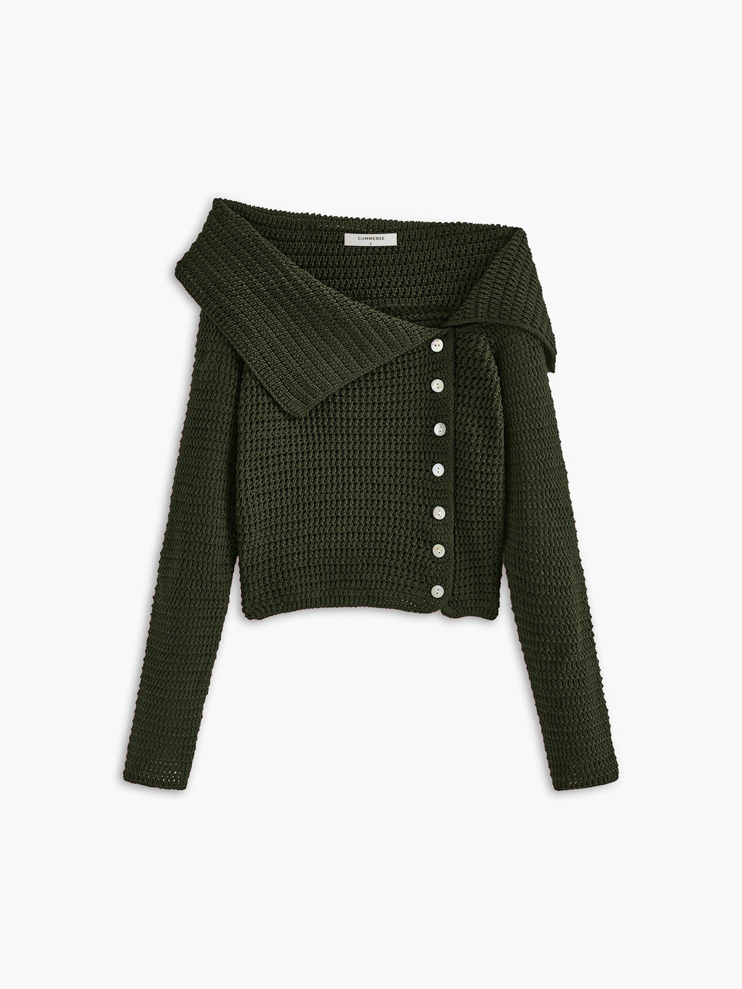Haut en tricot à poitrine asymétrique