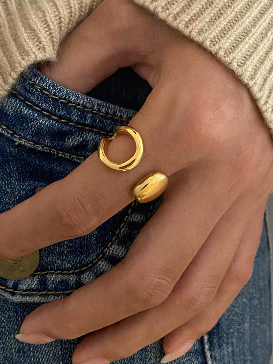 Bague Ouverte Découpée