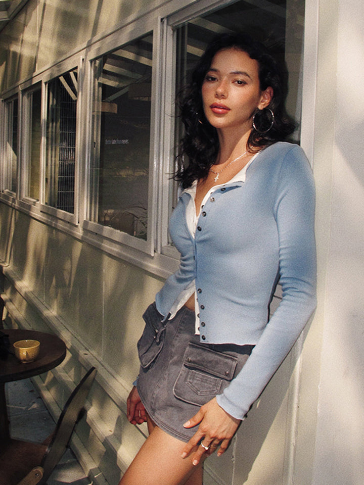 Blouse Chemise Boutonnée 2 en 1