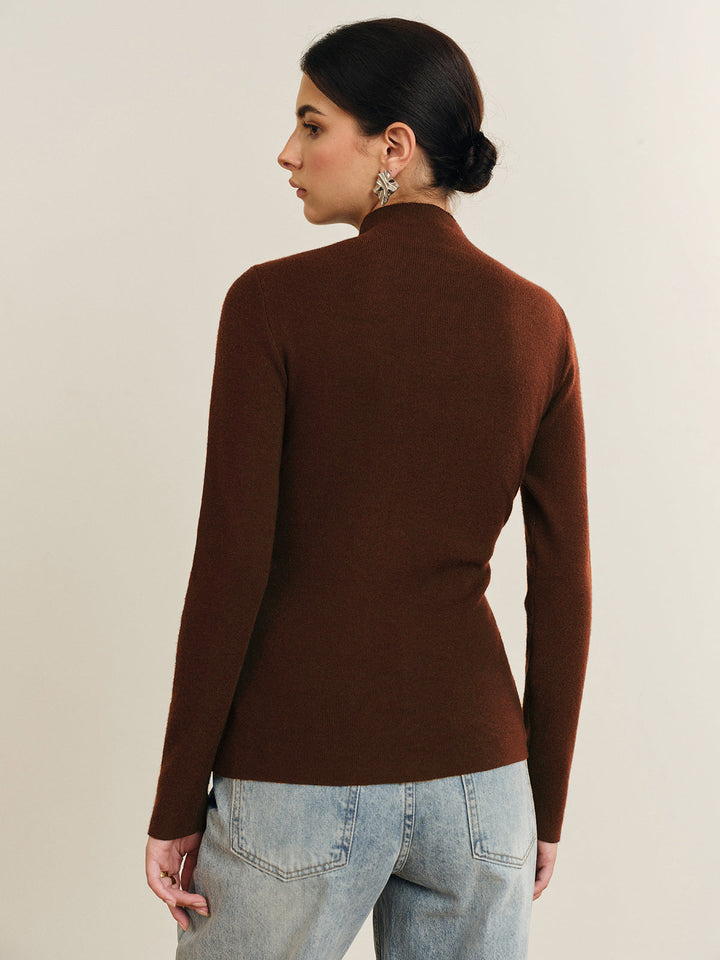 Haut en tricot plissé à coutures fendues