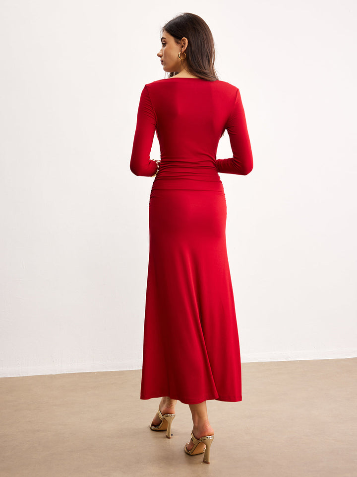 Robe Pull Col Bardot à Volants