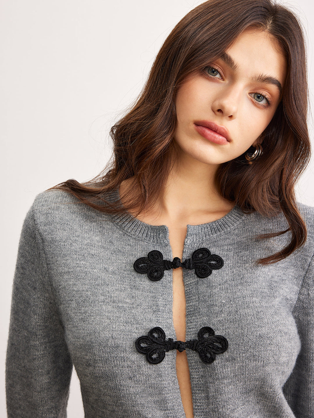 Cardigan Bouton Chinois de Loisir