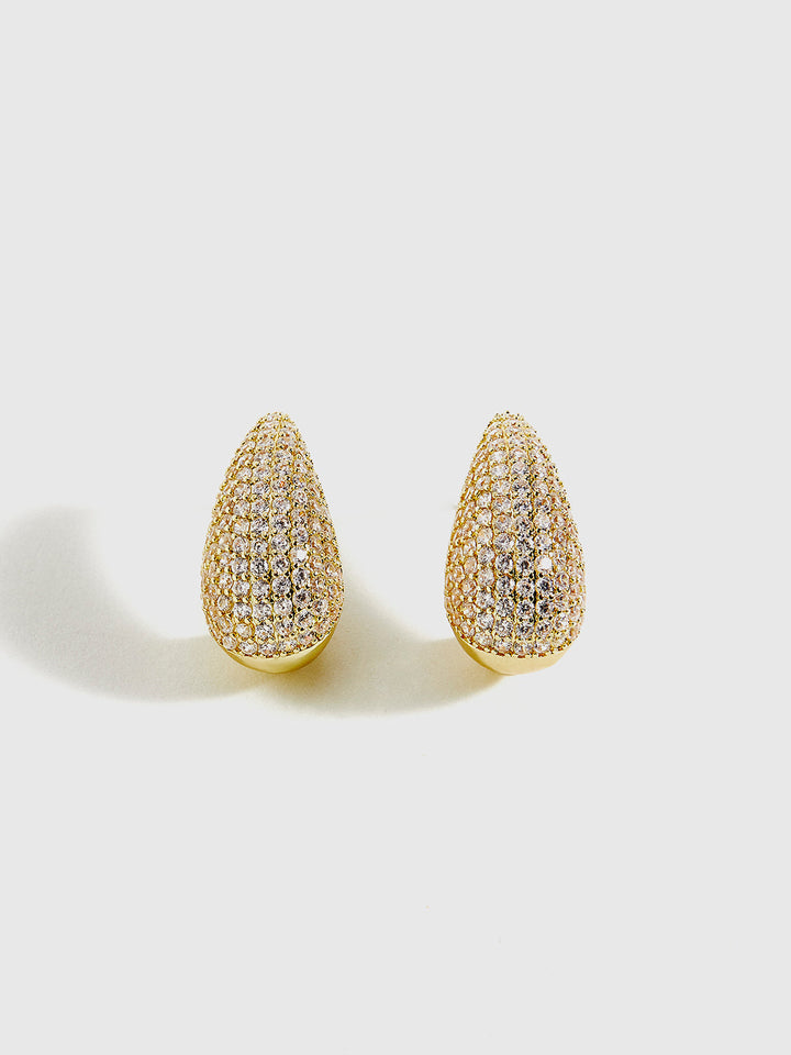 Boucles d'Oreilles Clous en Zircon Cuivre