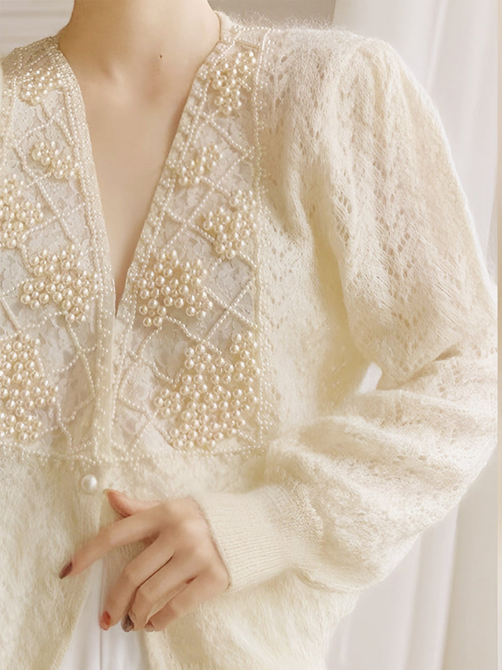 Cardigan Perlée Romantique