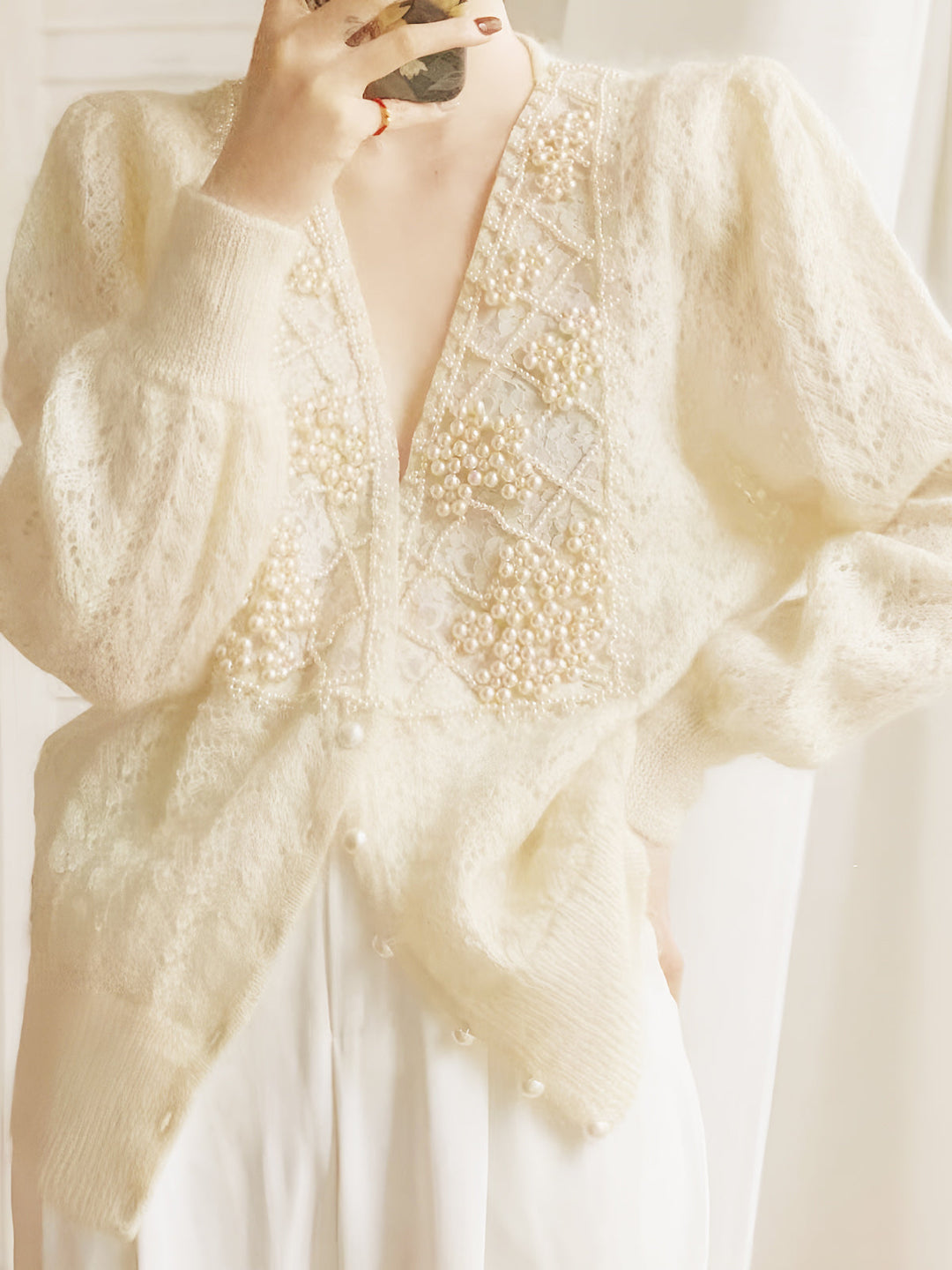 Cardigan Perlée Romantique