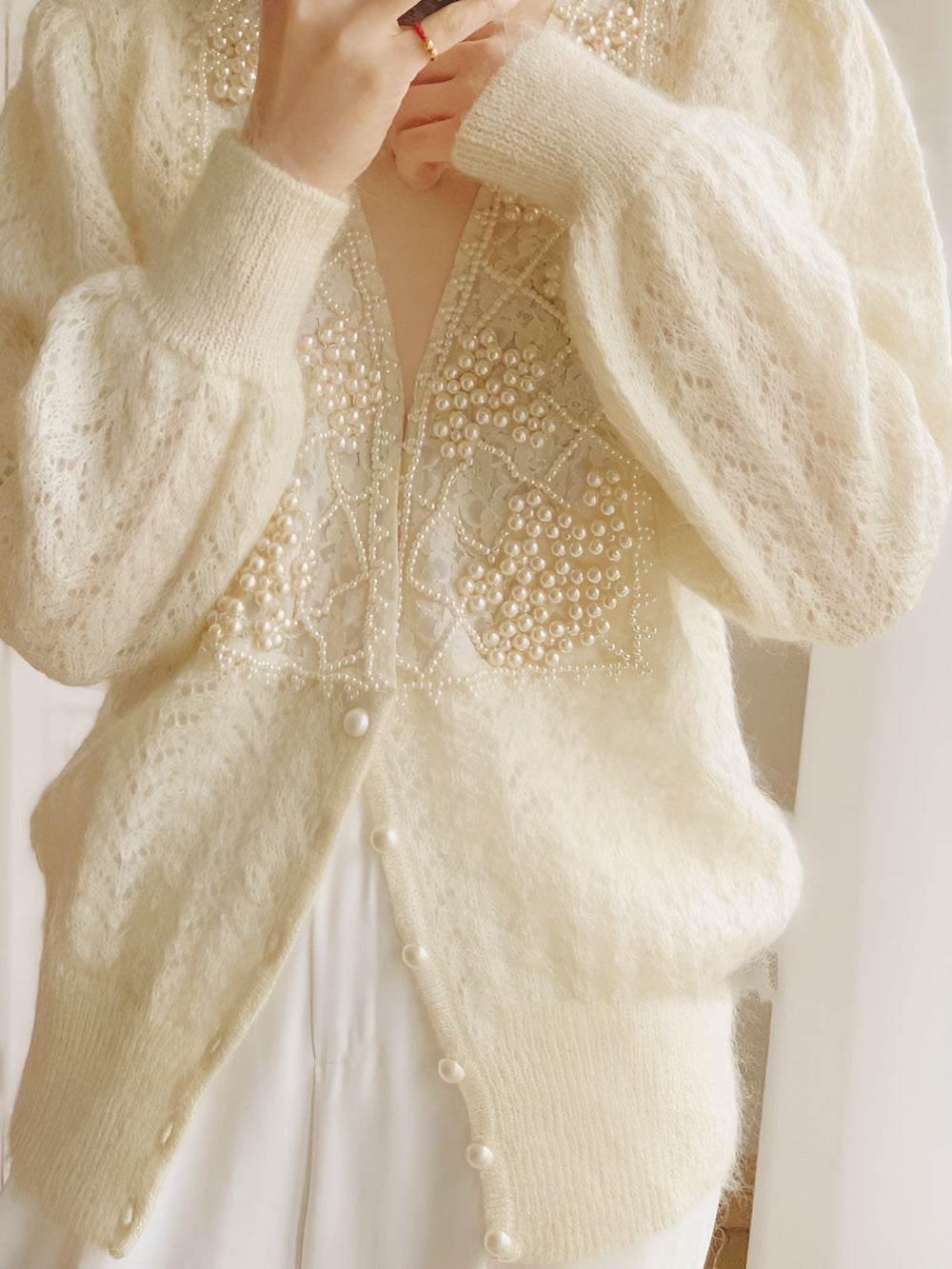 Cardigan Perlée Romantique