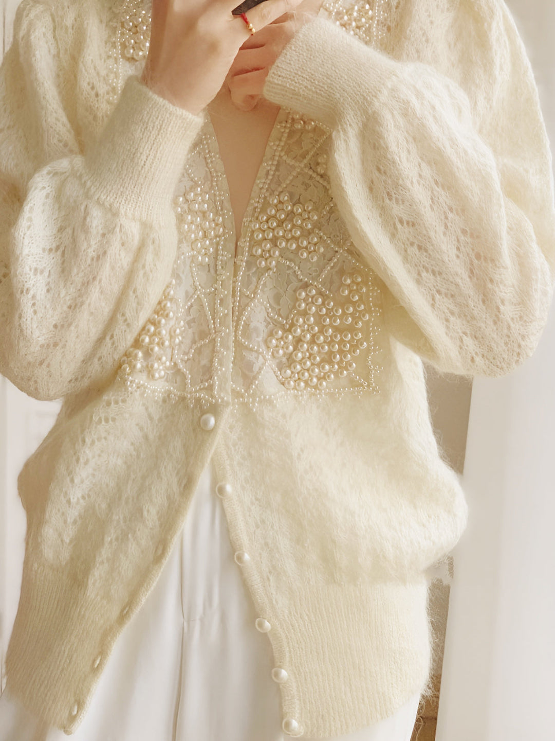 Cardigan Perlée Romantique