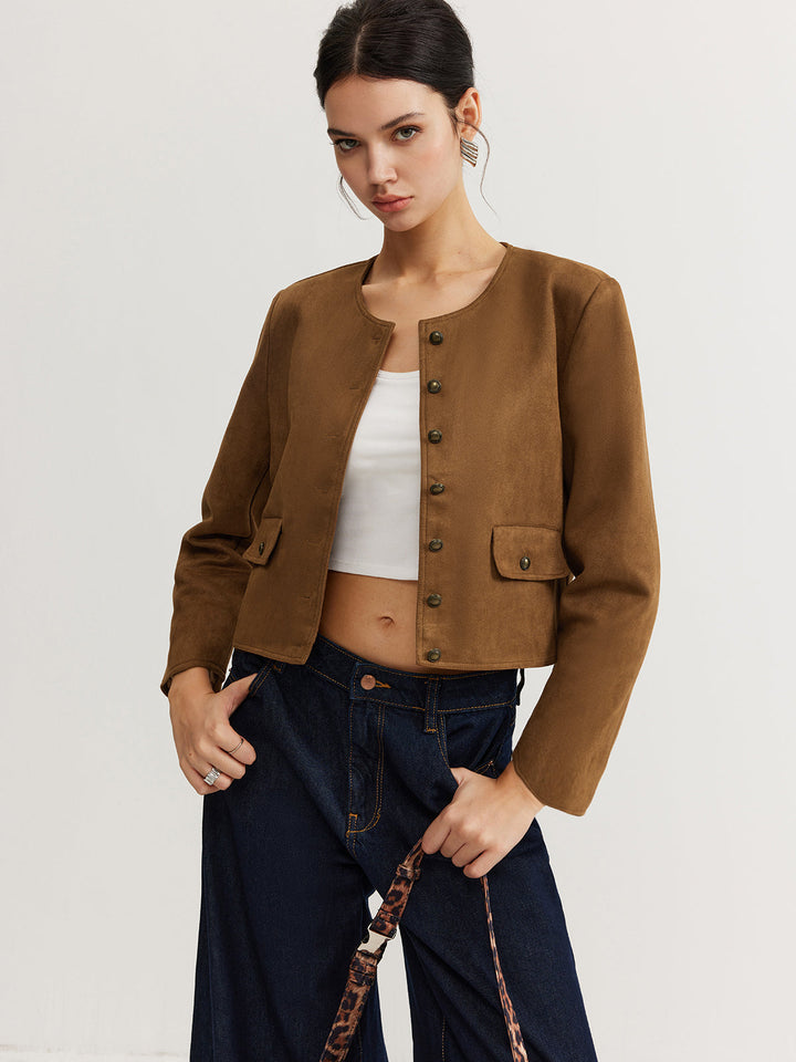 Manteau Trench Daim Bouton De Loisir