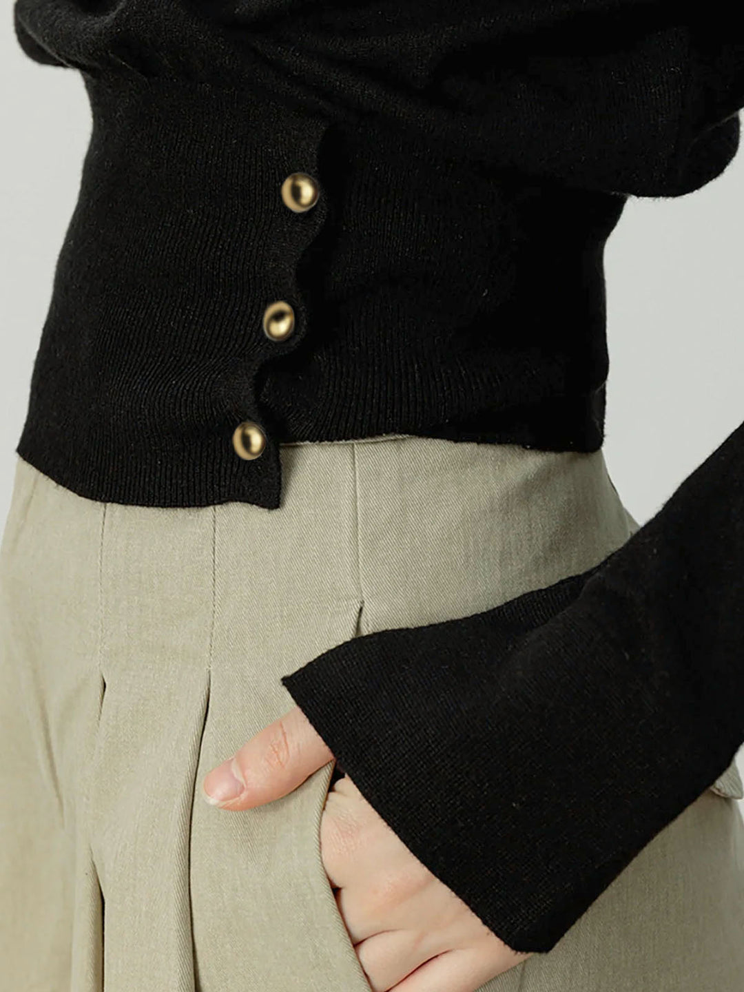 Sweater Co-ords à épaules dénudées froides asymétriques