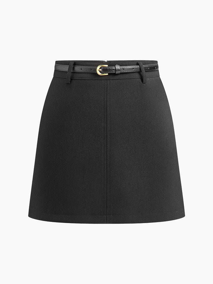 Mini-jupe essentielle avec ceinture fine