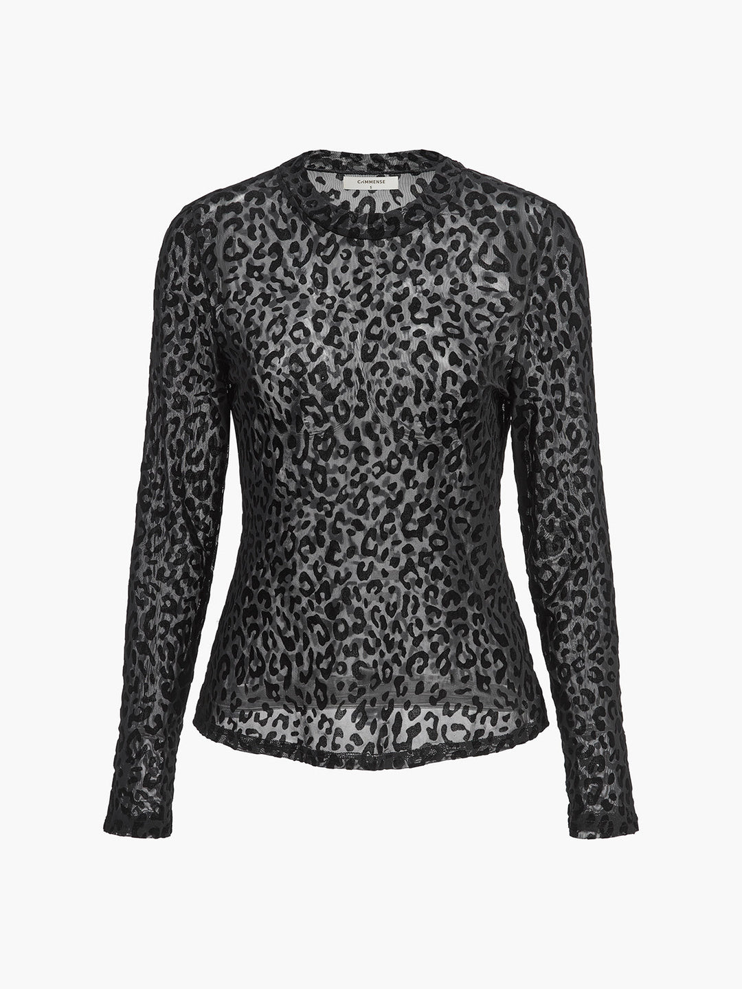 T-shirt translucide imprimé léopard