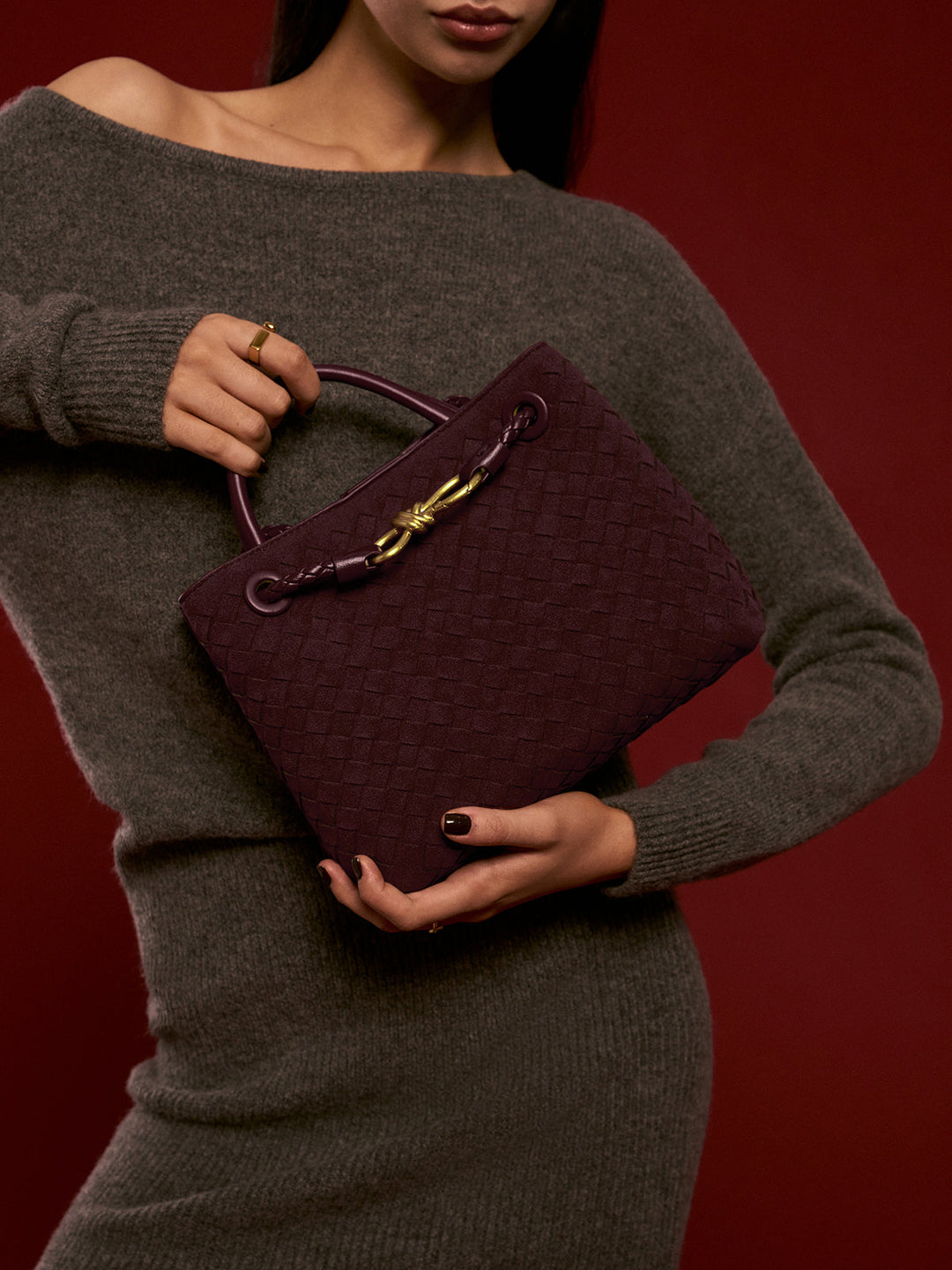 Sac Cabas Tissé en Daim