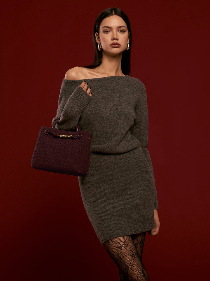 Sac Cabas Tissé en Daim