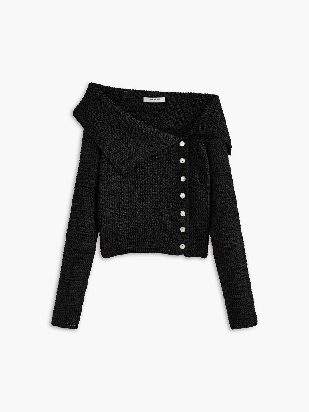 Haut en tricot à poitrine asymétrique