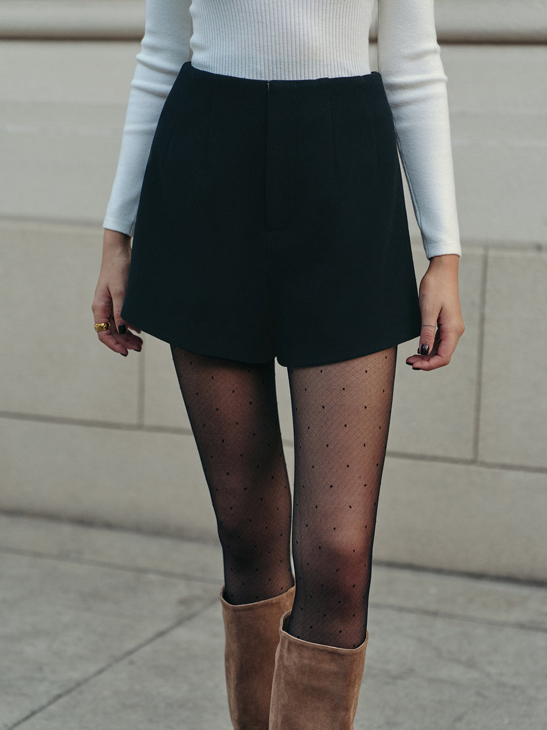 Shorts en Tweed Uni Polyvalents