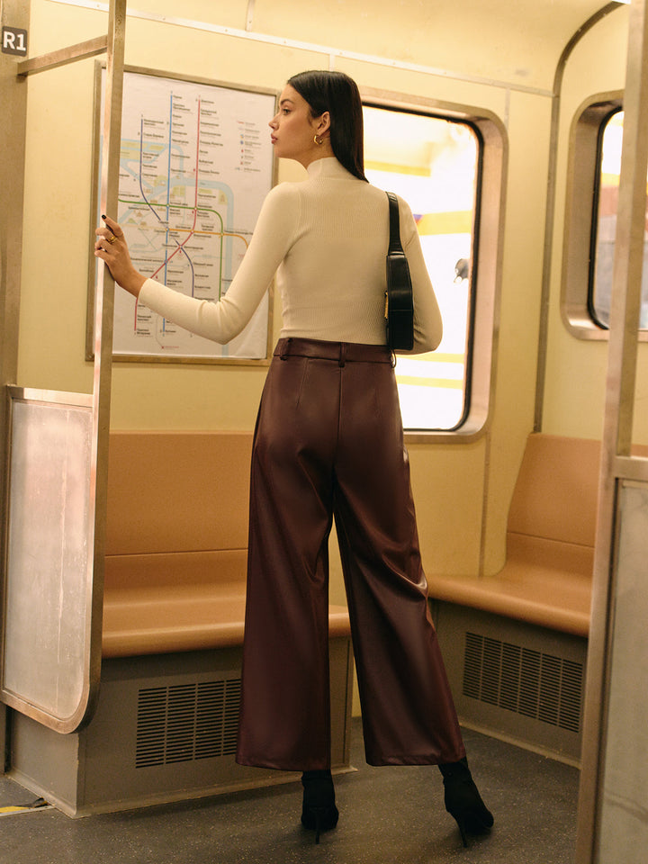 Pantalon Retro en Similicuir