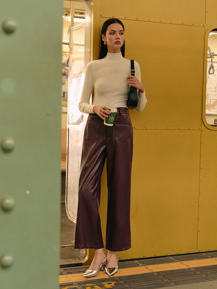 Pantalon Retro en Similicuir