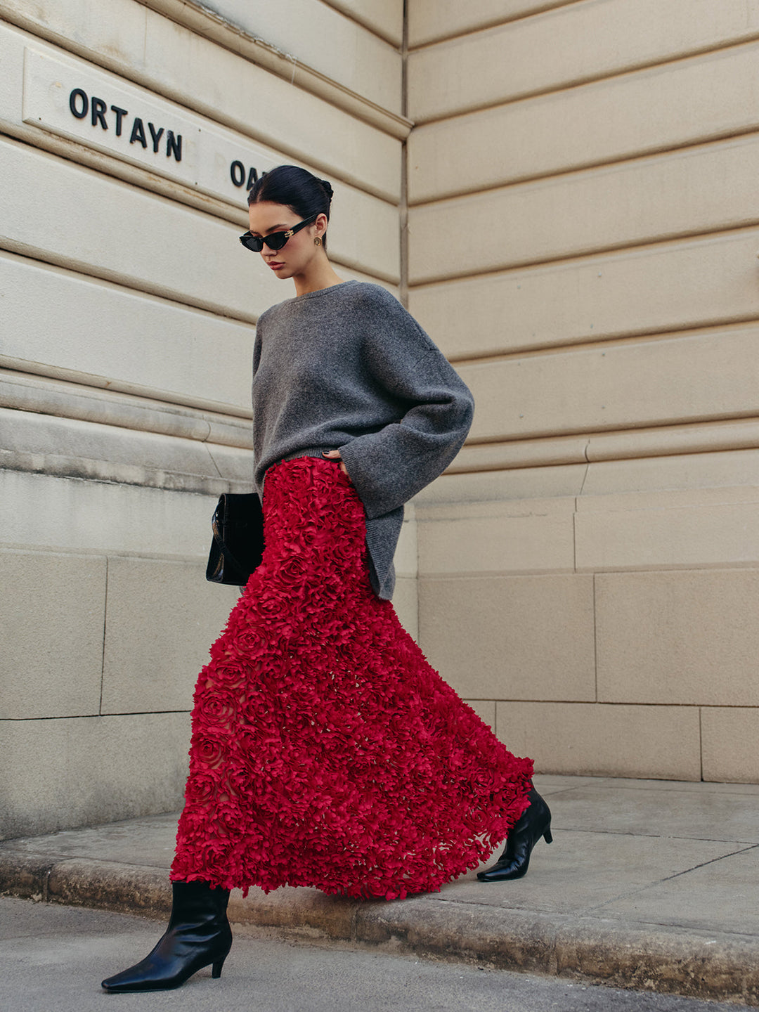 Jupe Taille Haute Rosace