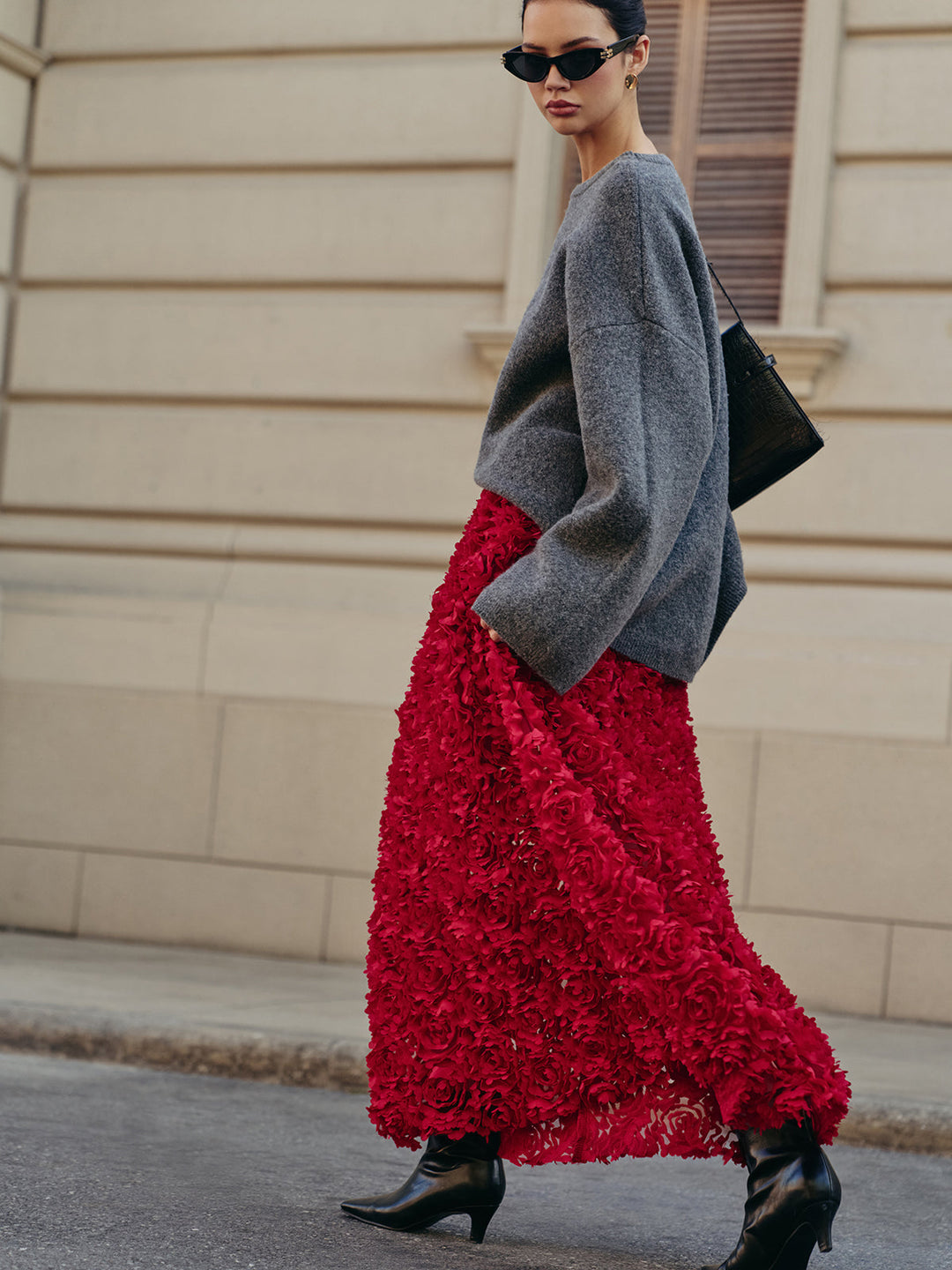 Jupe Taille Haute Rosace