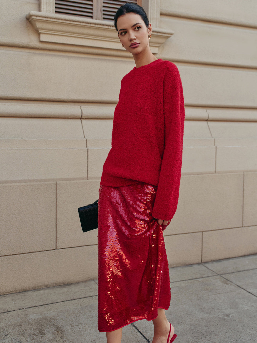 Jupe Élégante Lisse à Sequins