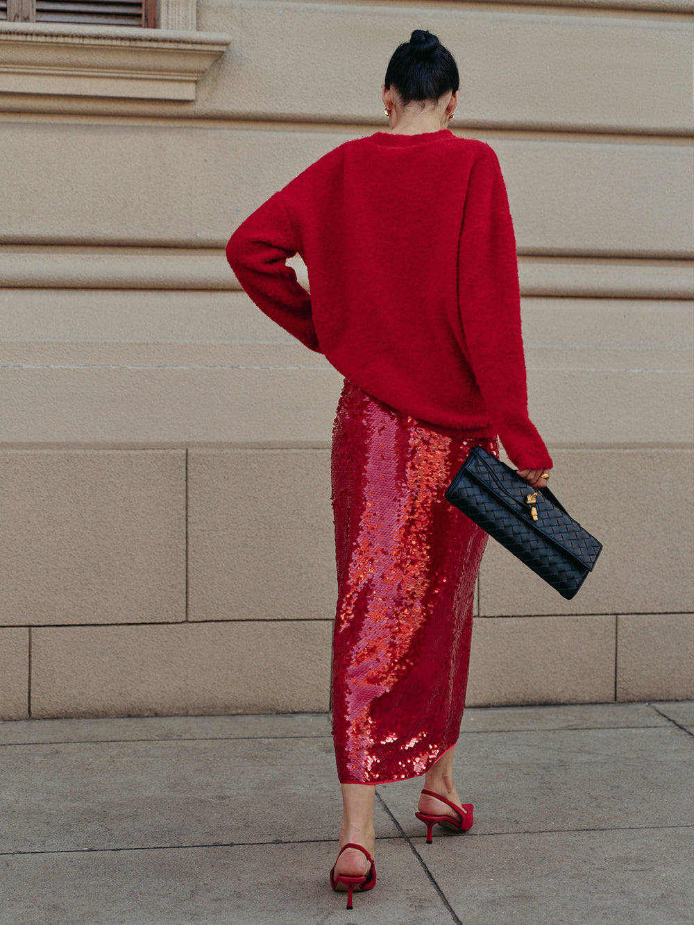 Jupe Élégante Lisse à Sequins