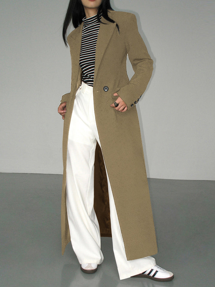 Manteau Blazer à Col Poche