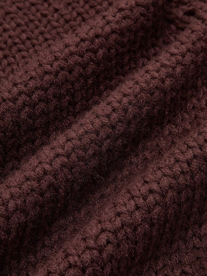 Cardigan Doublé à Revers Doux
