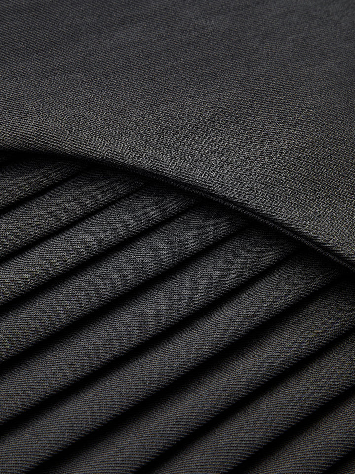 Jupe Ceinture à Plis Latéraux