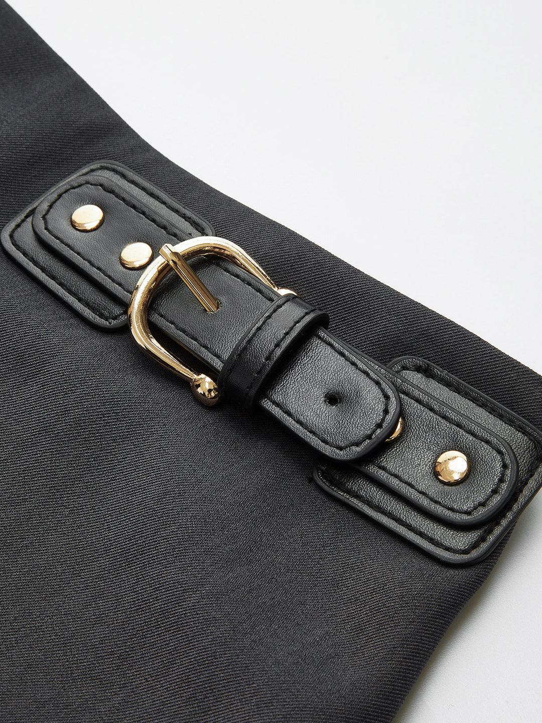 Jupe Ceinture à Plis Latéraux