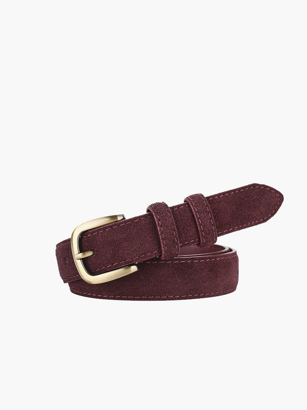 Ceinture fine en daim à boucle