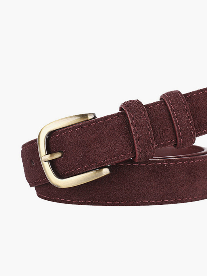 Ceinture fine en daim à boucle