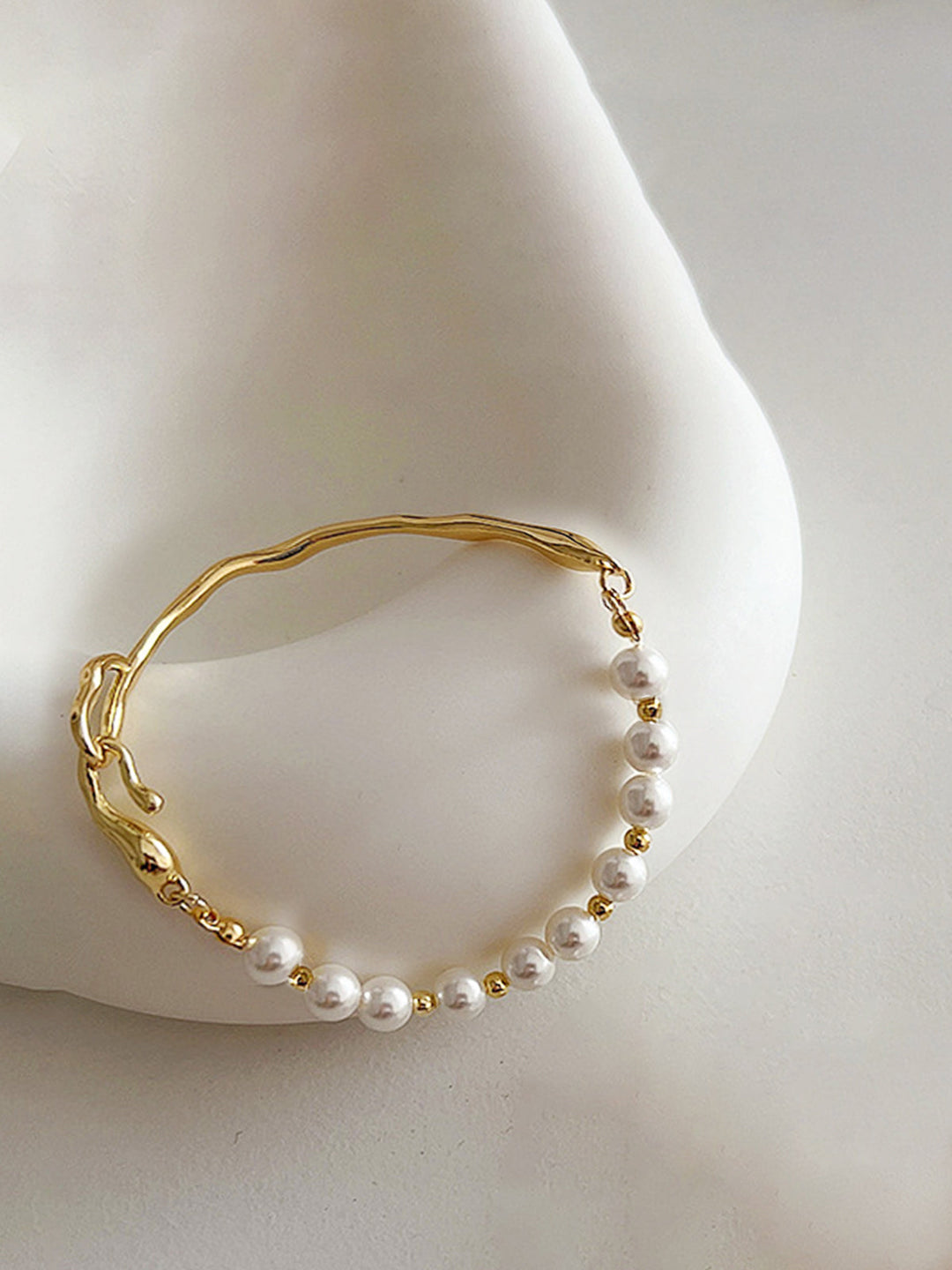 Bracelet en Métal Irrégulier Perle